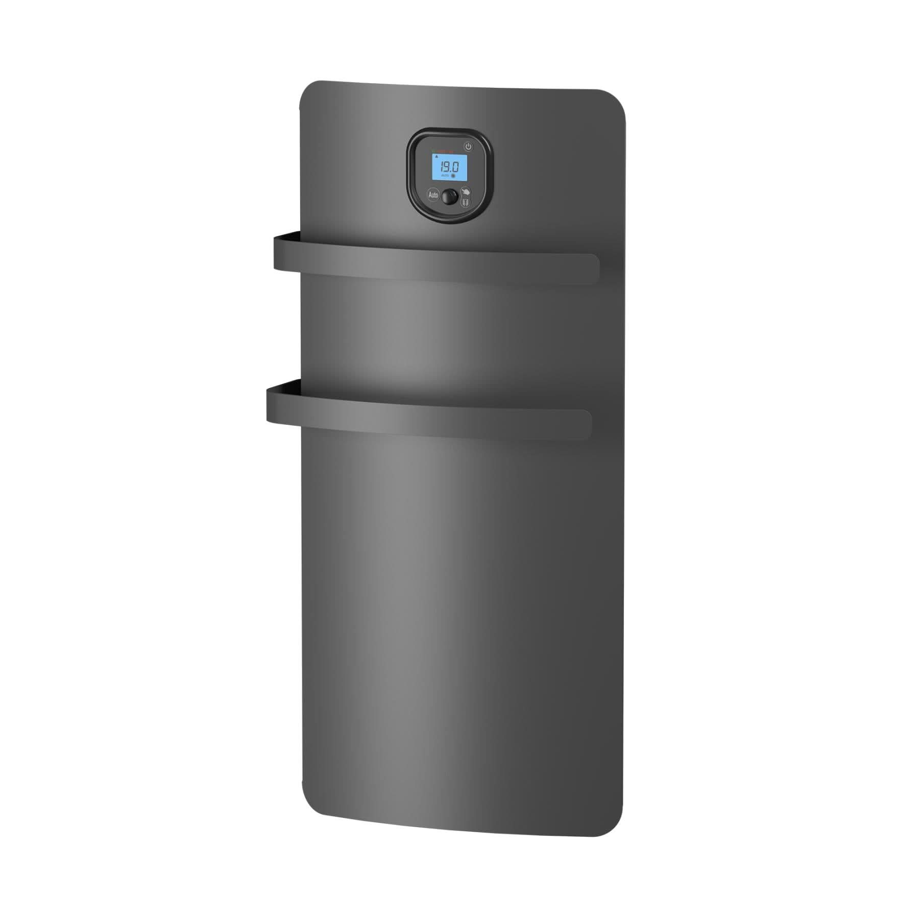 Radiator electric Noirot RSS Anuri DY 1200 AN, 1200W, ventilator, functie BOOST, termostat digital, IP24, gri antracit