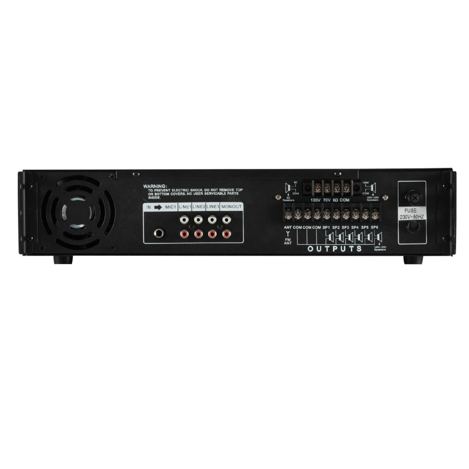 Mixer Amplificator MPA 240BT, 240W, BT/FM/MP3, 5 canale, USB-SD, pentru sisteme 100V si 4-16 Ohmi