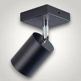 Spot reglabil GU10, 80 mm, negru