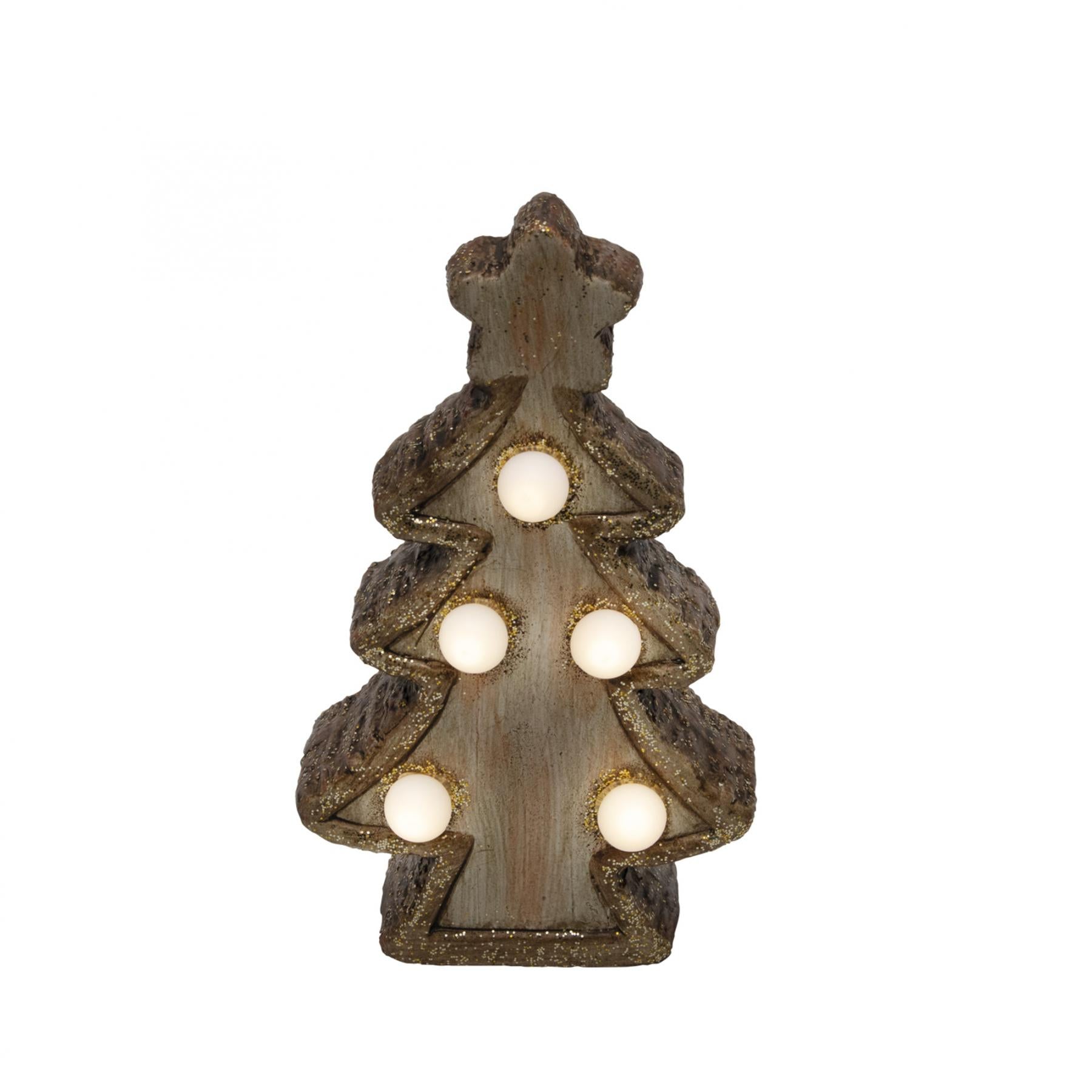 Figurina Ceramica cu Globuri EVA Iluminate, 5 LED-uri Alb Cald, Alimentare LR44, Decor Interior – KDC 15/T