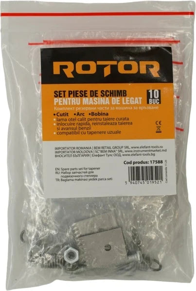 Set Piese Schimb Masina Legat ROTOR, cutit arc surub, 5 buc