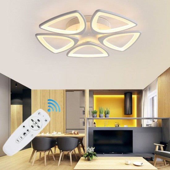 Lustra LED 80W, 5 Brate, Dimabila, 3000-6000K