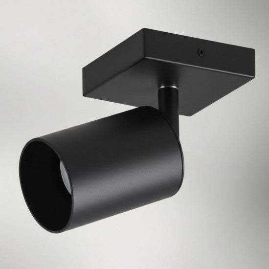 Spot reglabil GU10, 80 mm, negru