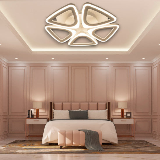 Lustra LED 80W, 5 Brate, Dimabila, 3000-6000K