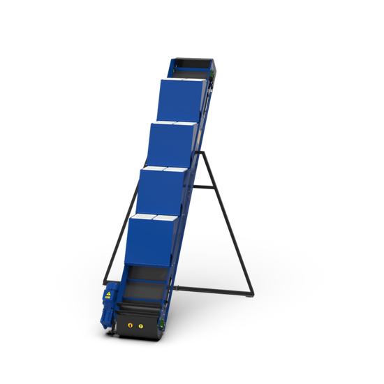 Banda de transportare TL-1000 3M, inclinata, motor-reductor 0.37 kW, capacitate 1000 kg/h