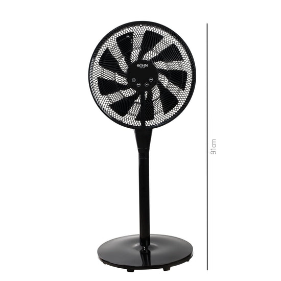 Ventilator de Podea BOHM BY2316, 16", 25W, 8 Viteze, Telecomanda, Timer 12h