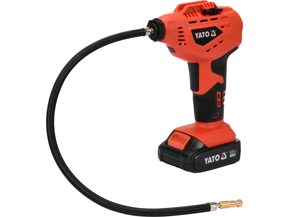 Pistol de umflat roti pe acumulator 18V, 1x2Ah, compact si portabil, Yato