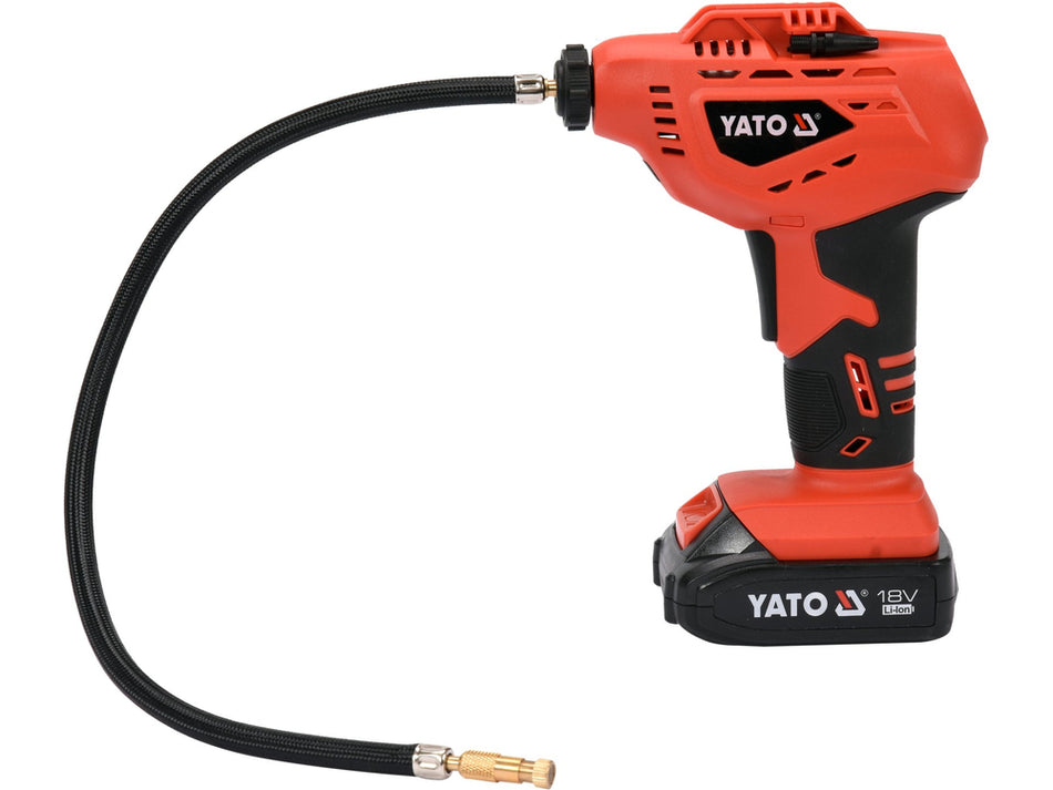 Pistol de umflat roti pe acumulator 18V, 1x2Ah, compact si portabil, Yato