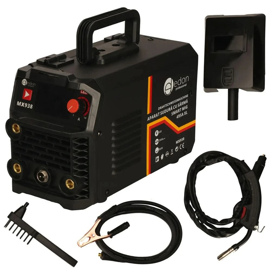 Aparat sudura Edon Professional Smart Mig 495A XL, MIG/MMA/TIG, afisaj electronic, 495A