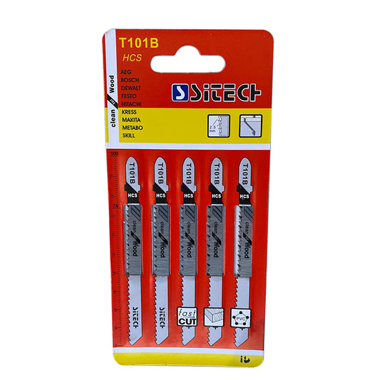 Set 5 lame ferastrau pendular pentru lemn 100 mm, T-Shank, pas dantura 2.7 mm