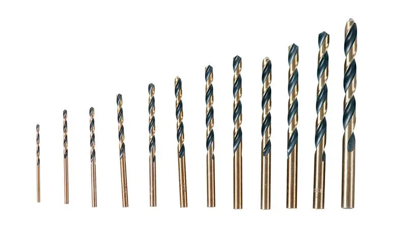 Set 12 burghie pentru metal TOTAL HSS, dimensiuni variate