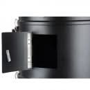 Gratar multifunctional cu afumatoare pe 3 nivele, 44 cm, capac cu ventilatie, otel cromat si emailat, negru, 79 cm, 6.8 kg