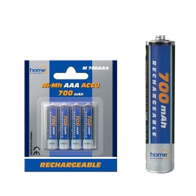 Set 4 acumulatori R3 AAA Ni-Mh 700mAh M 700AAA, 1.2V, reincarcabili, blister