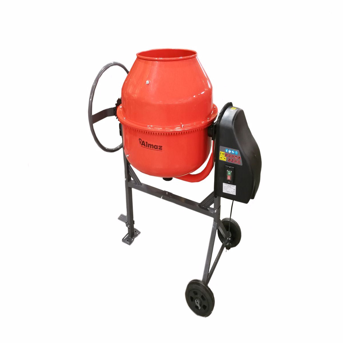 Betoniera electrica Almaz 180L, 1000W, 28 rpm, coroana fonta, cuva otel