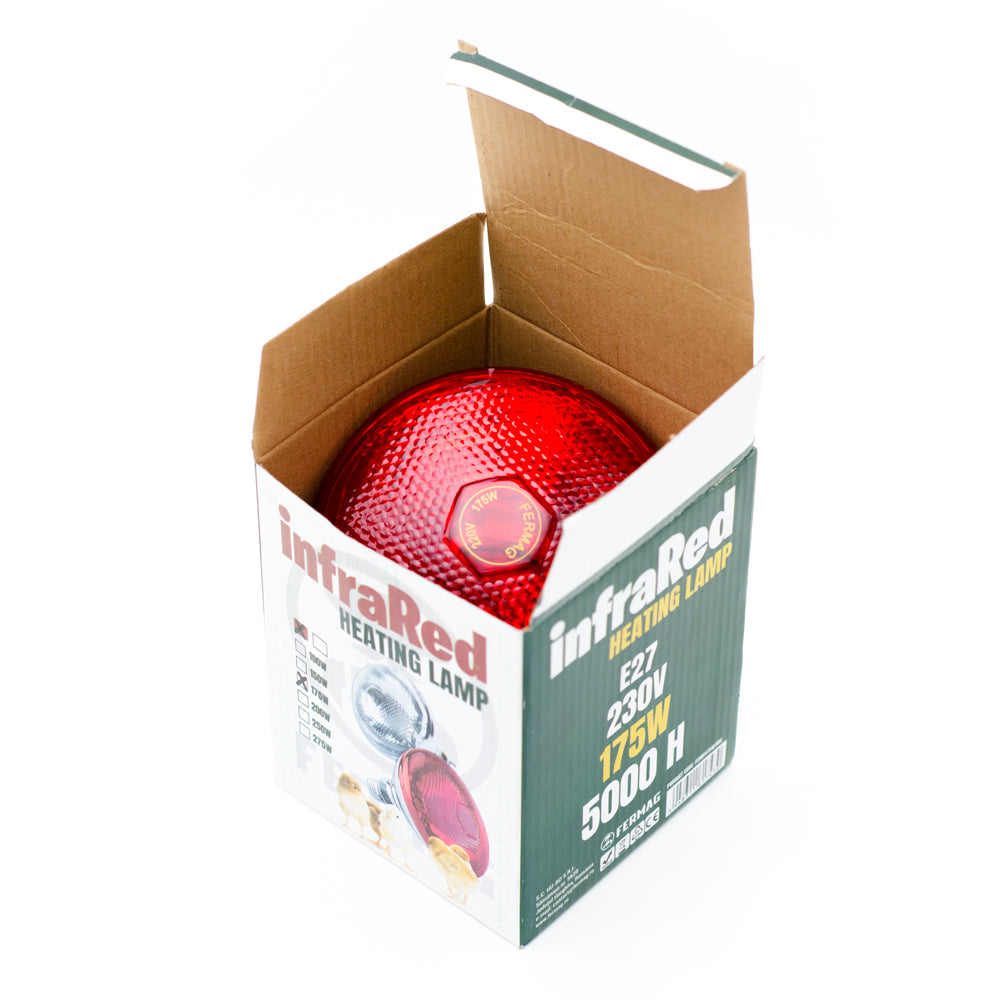 Bec infrarosu Fermag 175 W E27 pentru incalzire animale