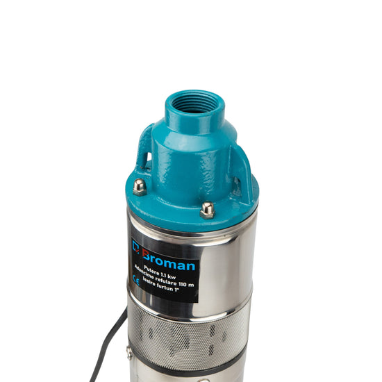 Pompa Submersibila Broman 4QGD | 1100W | 110m | 3 mc/h | Inox | Cablu 10m