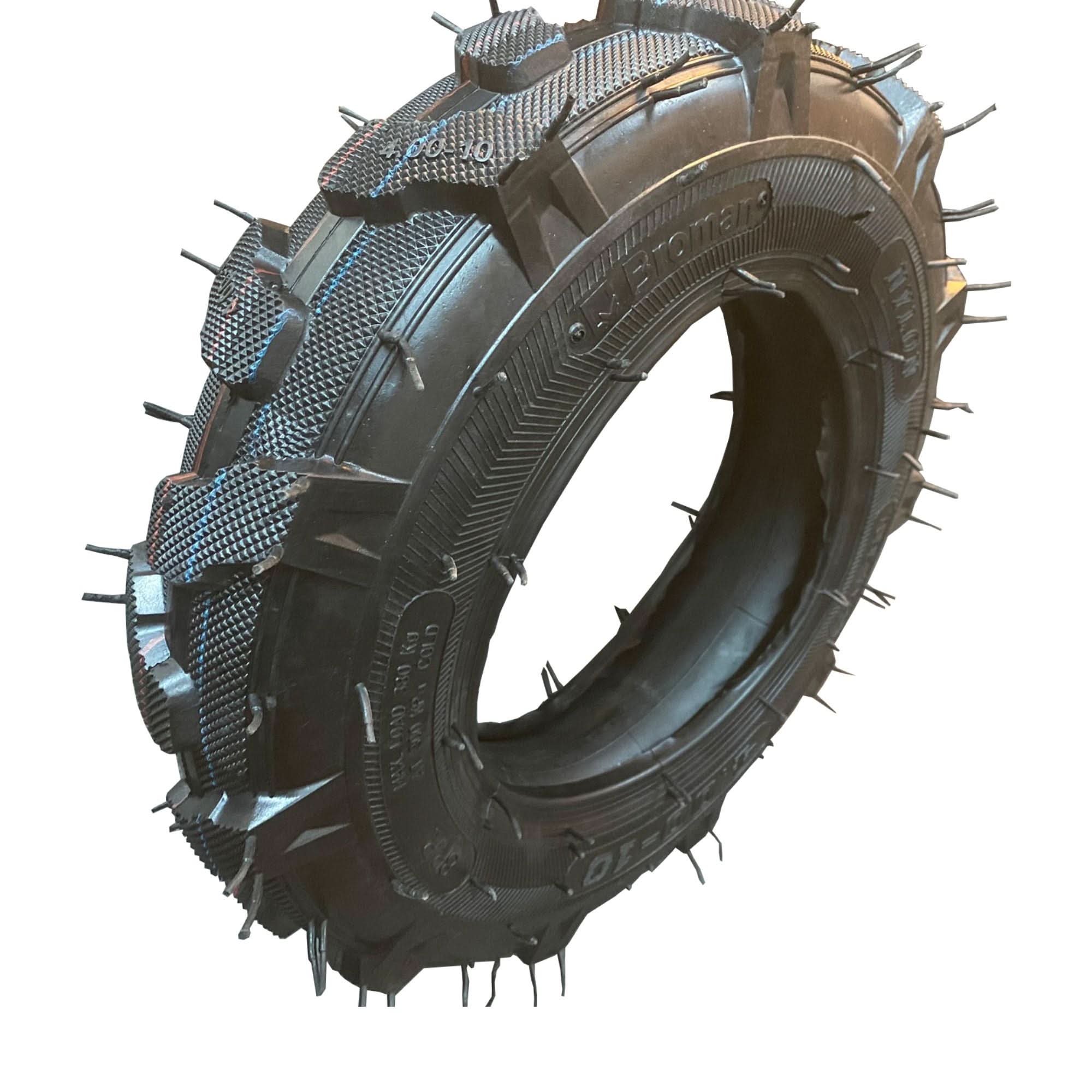 Set cauciuc si camera BROMAN 4.00-10, 2PR, pentru motocultoare si echipamente agricole