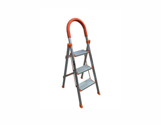 Scara aluminiu pliabila 2+1 trepte, antiderapanta, usoara si stabila, uz casnic