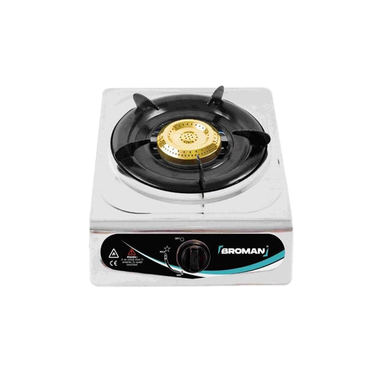 Aragaz 1 ochi Broman inox, arzator gaz exterior, portabil