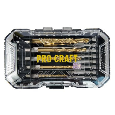 Set burghie PROCRAFT DBS-18 , 18 piese, Burghie pentru metal , Chei tubulare, Biți