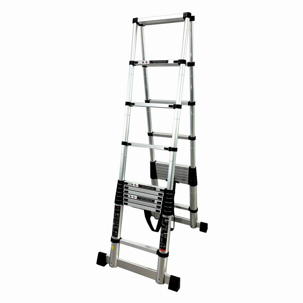 Scara telescopica aluminiu ZEP TOOLS JL-102, 6.2 m, 2x10 trepte, 150 kg