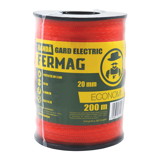 Fir gard electric 20 mm 200 m rosu rezistent