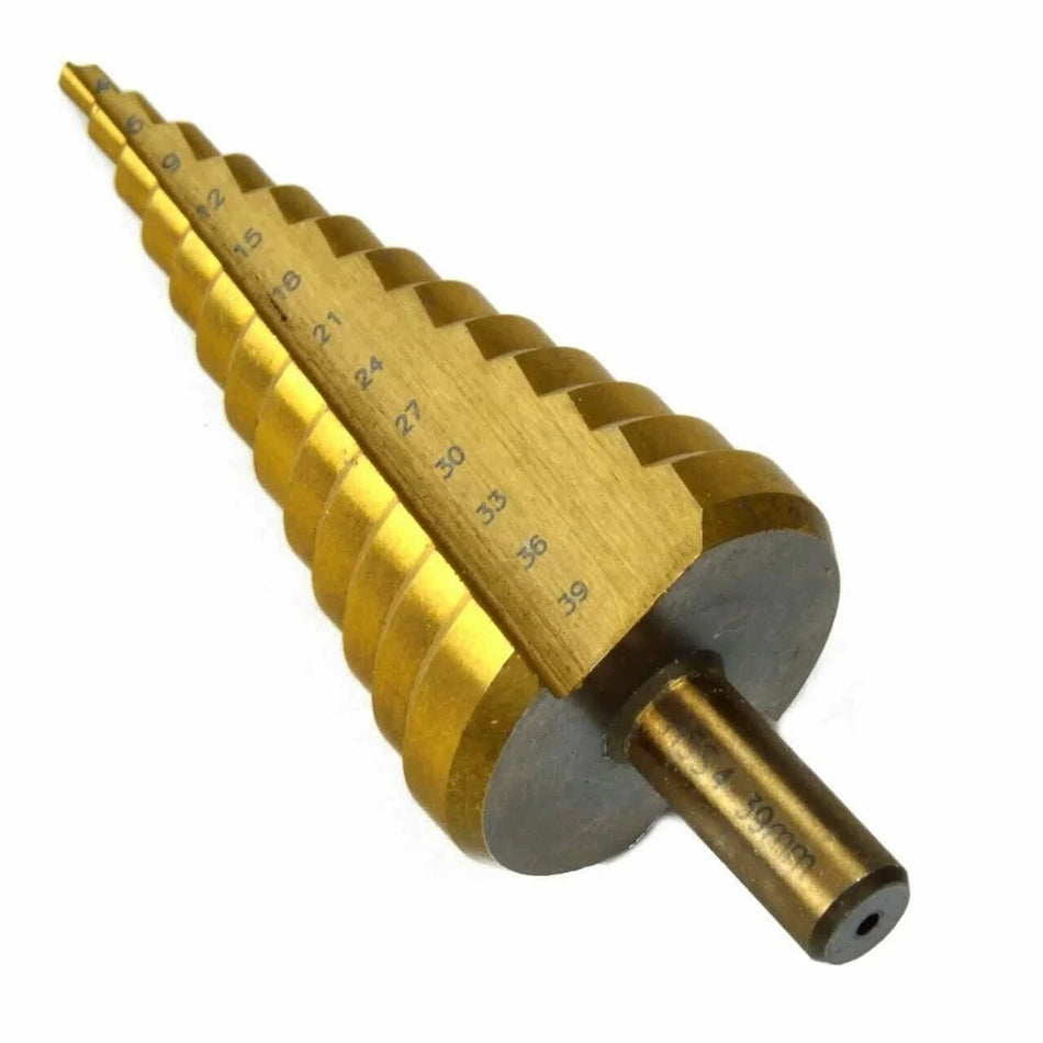 Burghiu conic în trepte, 4-39 mm, strat titan, pentru table si metale