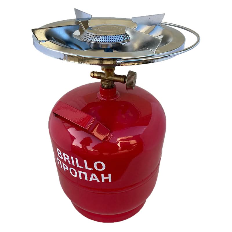 Butelie voiaj cu arzator Brillo, 5 litri, filet standard, compatibila GPL