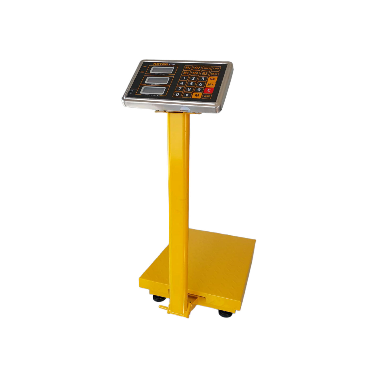 Cantar electronic ZEP 2025, 350kg, brat rabatabil, acumulator 4V, afisaj dublu