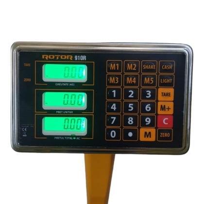 Cantar electronic ZEP 2025, 350kg, brat rabatabil, acumulator 4V, afisaj dublu