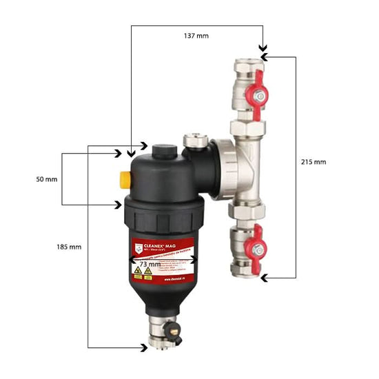 Filtru Antimagnetită pentru Instalație Termică Cleanex Mag HF1 3/4" (22 mm)