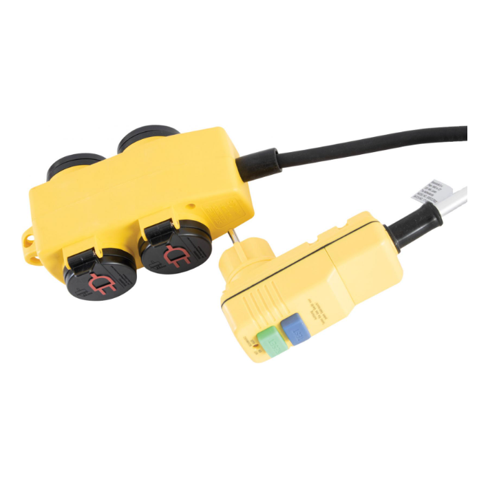 Prelungitor 4 prize, 5m, IP44, cu comutator si protectie RCD, 3680W, exterior-interior