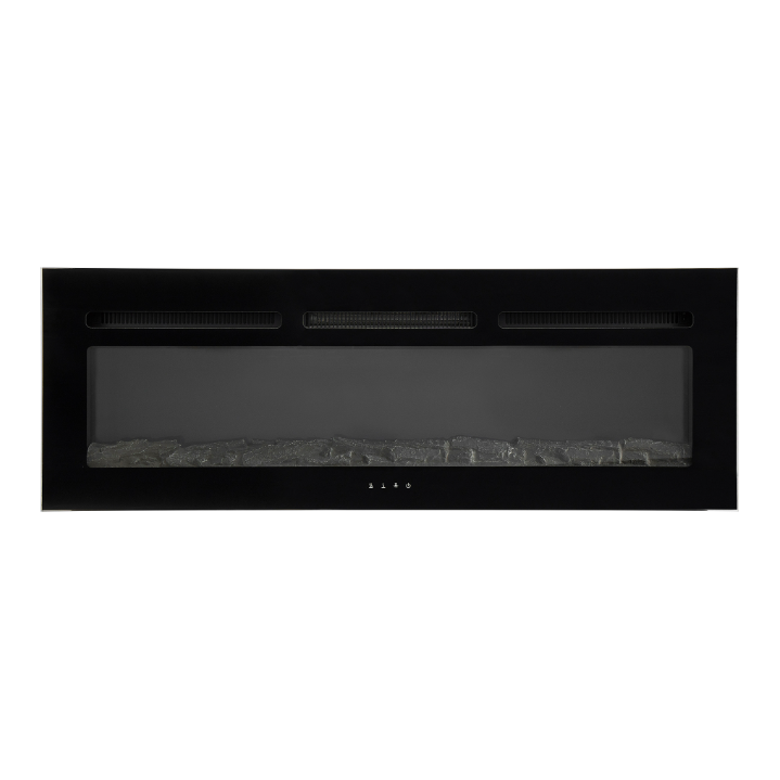 Semineu electric incorporabil sau montabil pe perete, 2000W, flacara color, efect lemn arzand, termostat electronic, program saptamanal, telecomanda, protectie supraincalzire