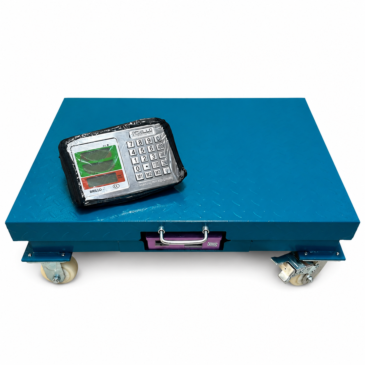 Cantar Industrial de Podea Brillo 1000 kg, Platforma 80x60 cm, LCD, Precizie 100 g