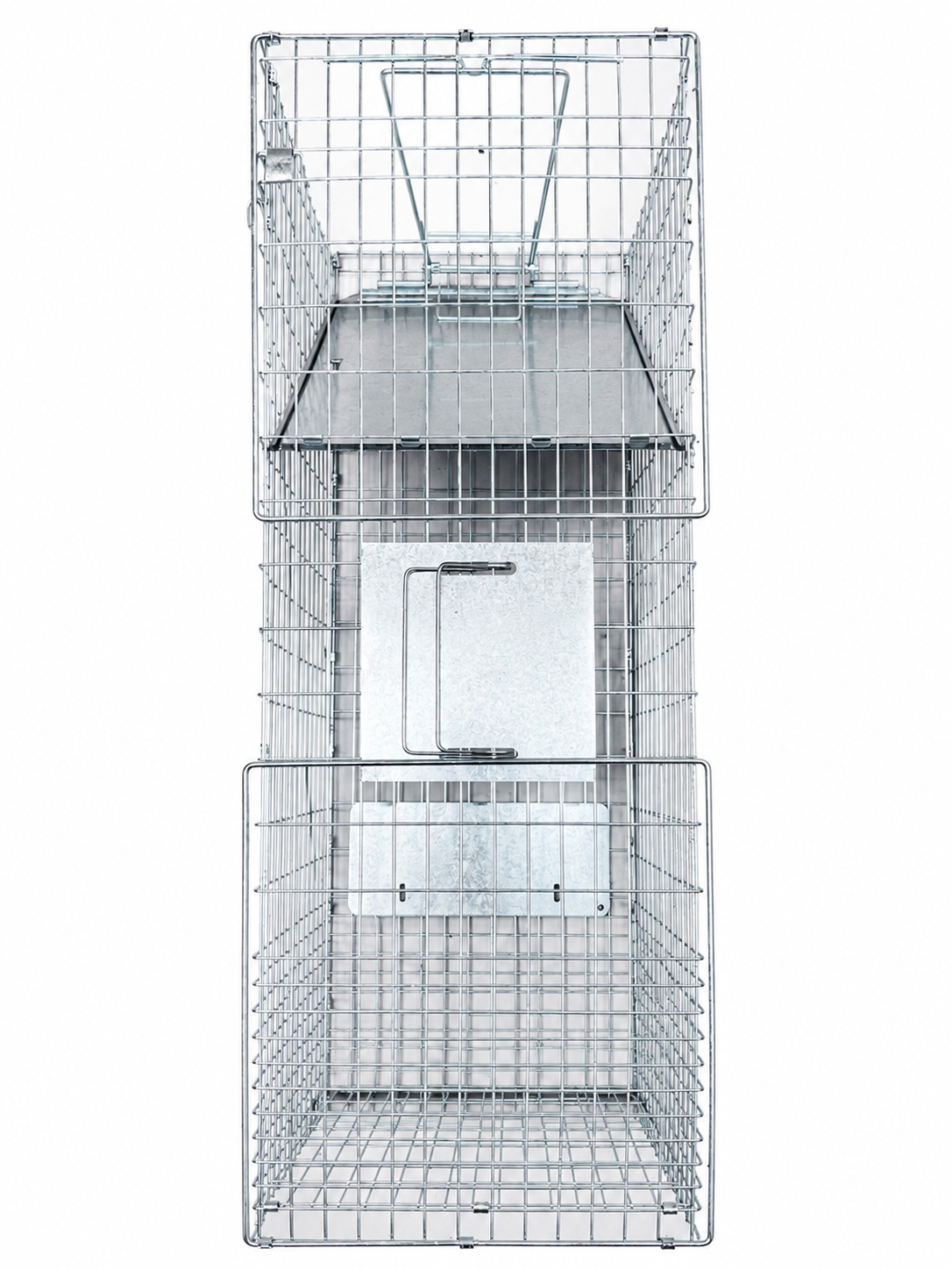 Capcana Animale Salbatice Pliabila 94x34x37 cm, Cusca Metalica Galvanizata, Inchidere Automata