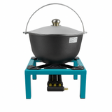 Pachet Pirostrie BROMAN R03 fonta 12.2 kW 3 focuri + Ceaun ZEP aluminiu 24L cu capac