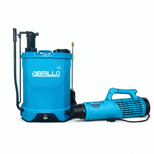 Set pompa stropit Brillo 18L 2 in 1 12V + atomizor electric Broman 90W
