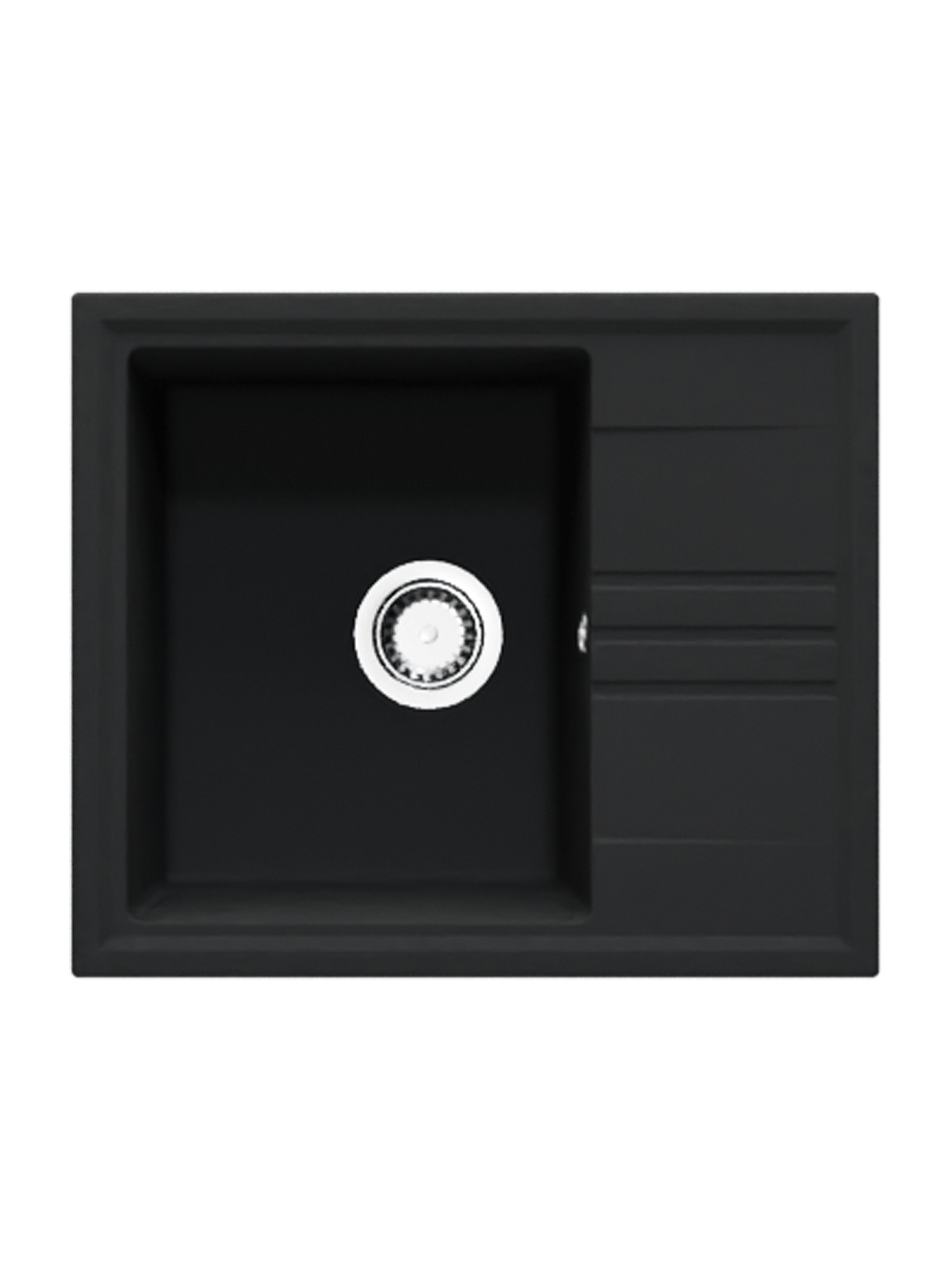 Chiuveta de bucatarie din granit Alina - negru metalic