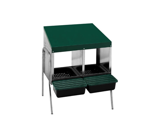 Cuibar pasari ZEP MG-02WS PROFI, 2 compartimente, cu picioare, metal galvanizat, colector oua