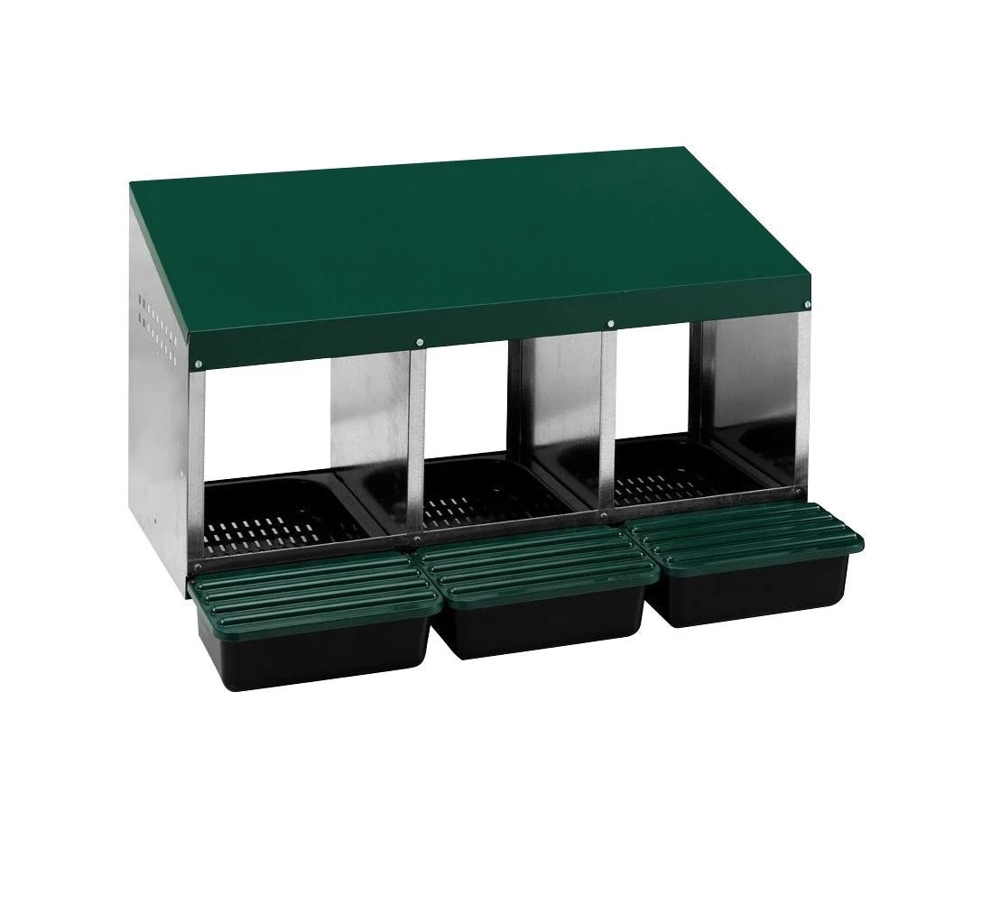 Cuibar pasari ZEP MG-03 PROFI, 3 compartimente, metal galvanizat, colector oua