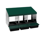 Cuibar pasari ZEP MG-03 PROFI, 3 compartimente, metal galvanizat, colector oua