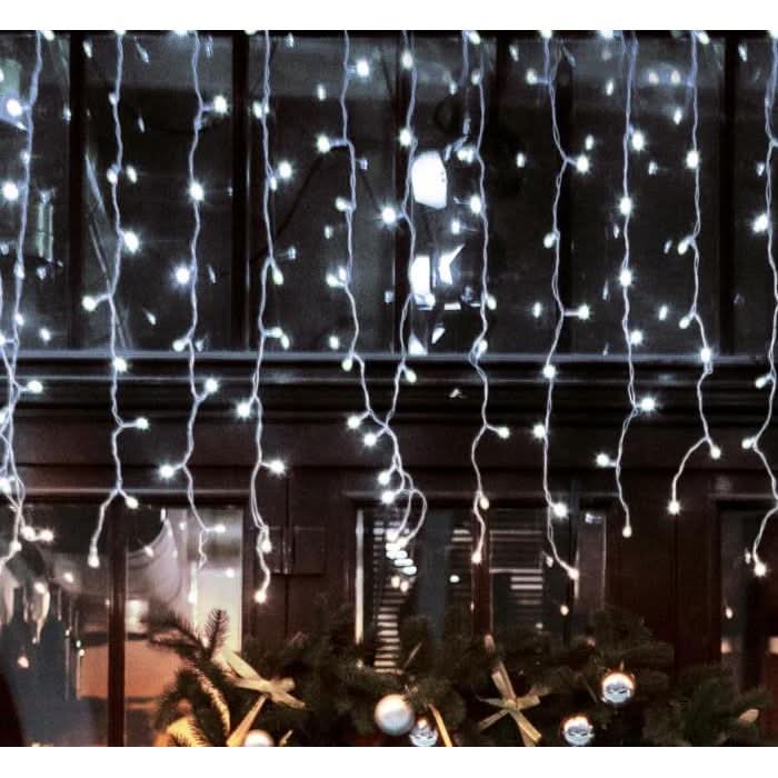 Perdea de lumini cu 200 LED-uri, cu legare in serie, lumina alba rece, 5m, DLFJ 200/WH