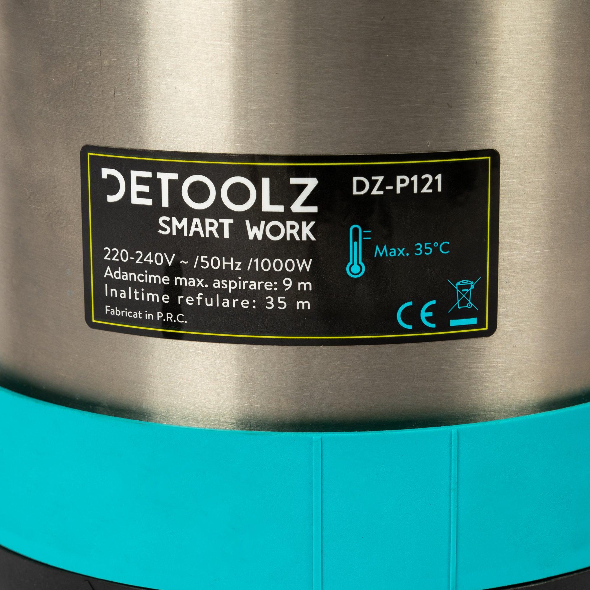Pompa submersibila apa Detoolz inox cu senzor 1000W 6300L/H - ZEP.RO - Ți-e la îndemână!