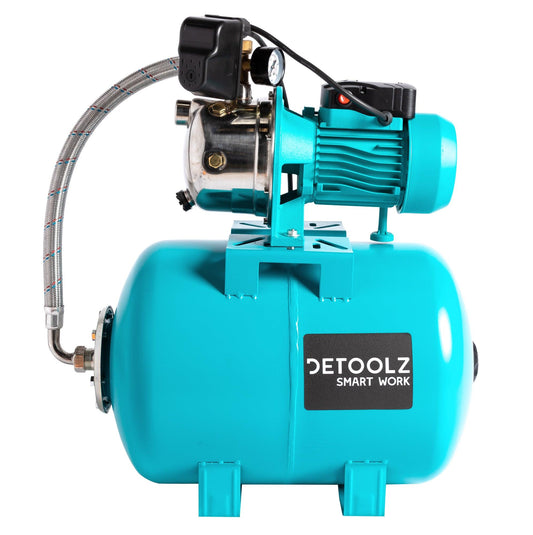 Hidrofor Detoolz AUJS-100 DZ-P123, 0.75 kW/1HP, 50 l, 220 V, 2850 rotatii/min, albastru - ZEP.RO - Ți-e la îndemână!