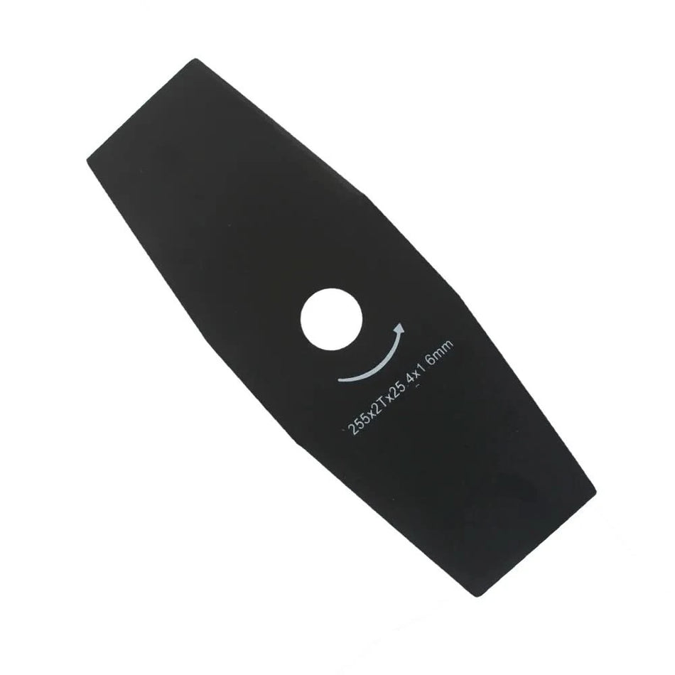 Cuțit 2 dinți pentru motocoasă, 255 x 25.4 x 1.6 mm