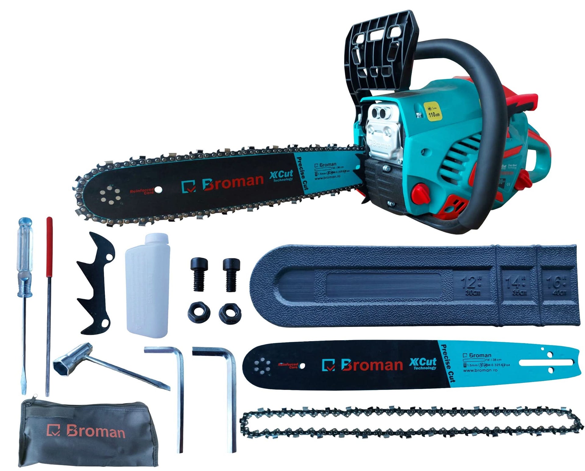 Drujba Benzina Broman | 6100W | 8.3 CP | Lama 38cm | Easy Start | Frana Aliaj