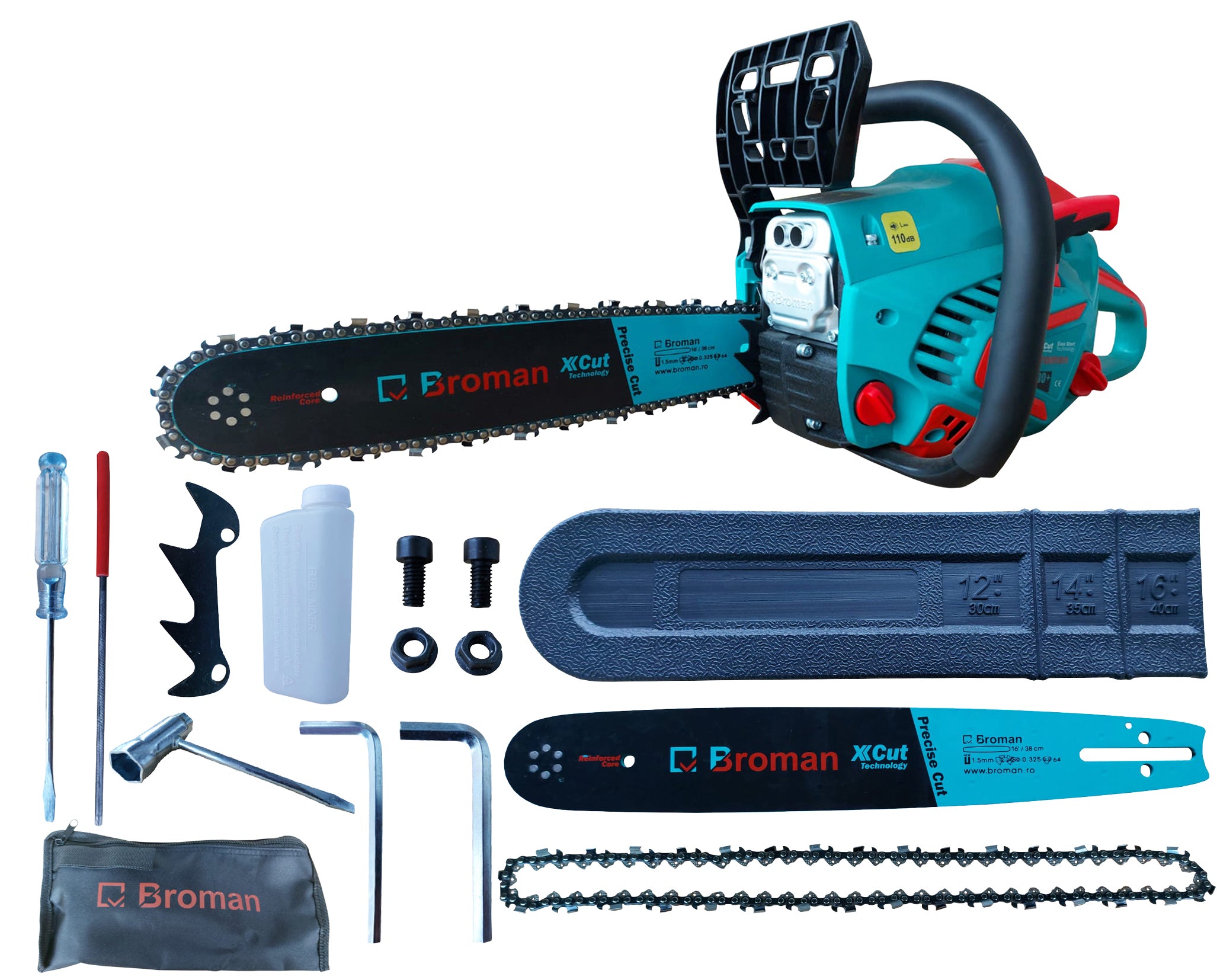 Drujba Broman 6100W,  Lamă 38 cm – Eficienta Superioa cu Easy Start