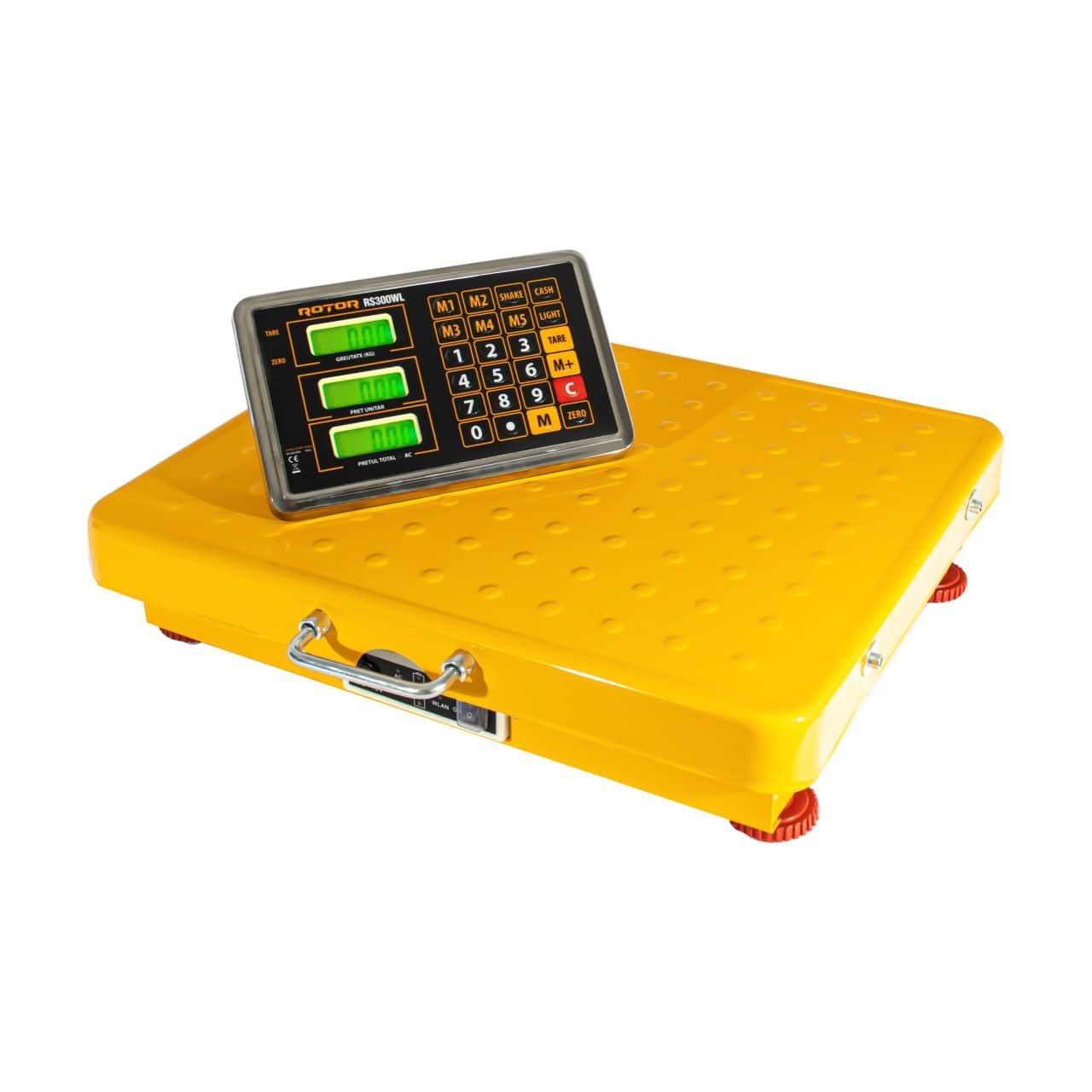 Cantar electric ROTOR RS300WL, 100-300 kg, precizie 1/3000, baterie reincarcabila, wireless