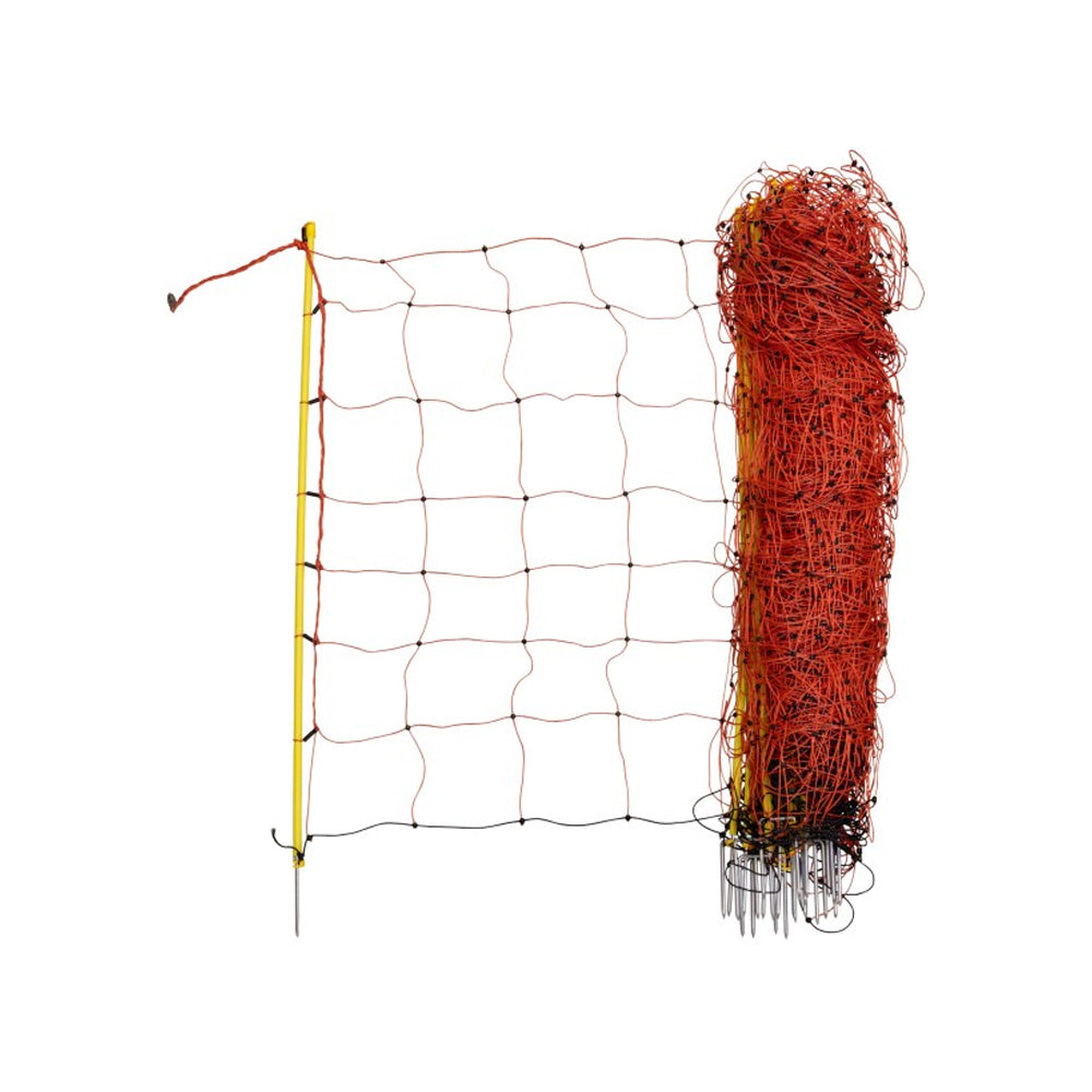 Plasa gard electric portocaliu 50m cu stalpi inclusi, inaltime 90cm