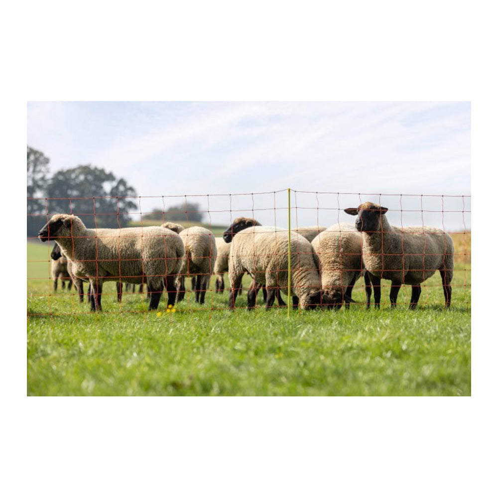 Plasa gard electric portocaliu 50m cu stalpi inclusi, inaltime 90cm